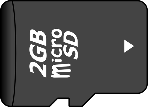2GB microSD-kort vector illustrasjon