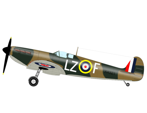 Spititfire MK1 vliegtuigen vector afbeelding