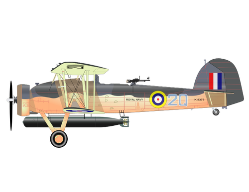 Die Fairey Swordfish MK1-Vektor-ClipArt