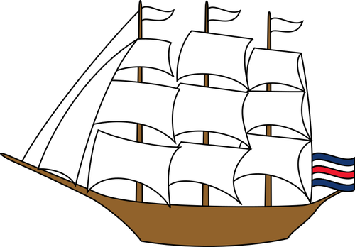 Barco e bandeira