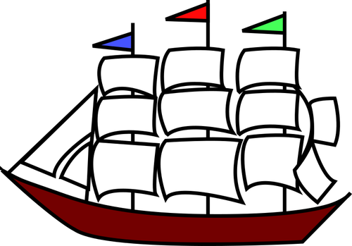 Simbolo di barca rossa