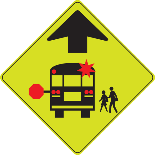 Autobus szkolny znak