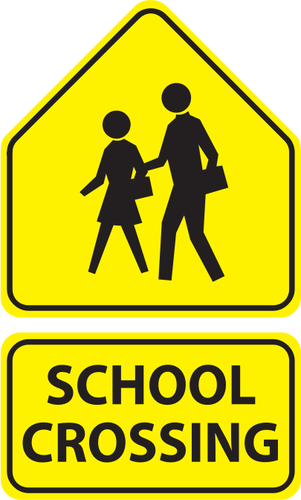学校横断歩道の標識