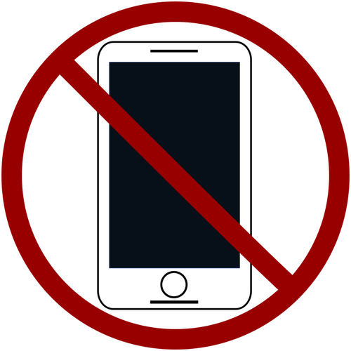 Geen mobiele telefoons-pictogram