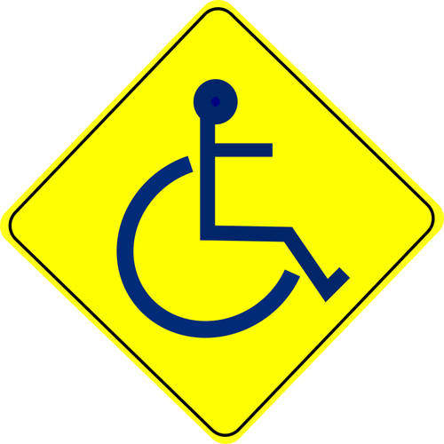 Avertisment pentru scaun cu rotile