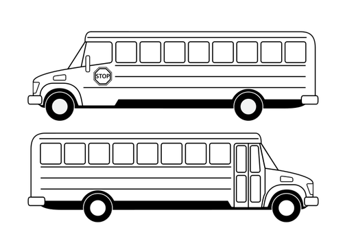 Dessin vectoriel de bus scolaire