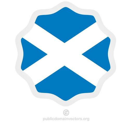 Stiker dengan bendera Skotlandia