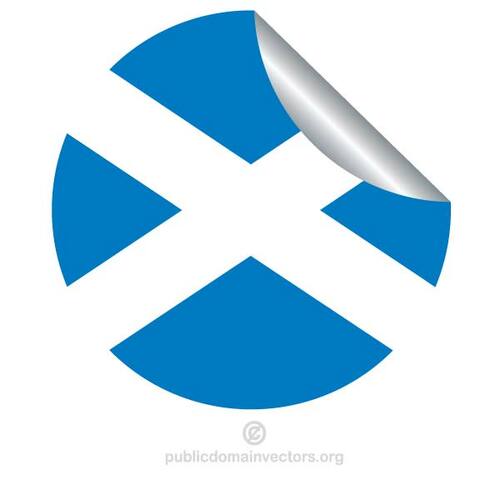 Klistermärke med skotsk flagga