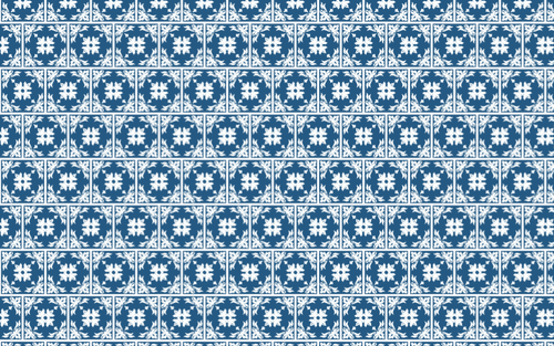 Design floral vintage azul