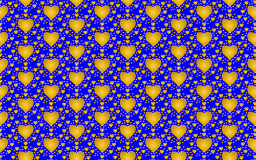 Gold heart pattern