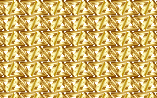 Padrão de triângulos dourados sem emenda