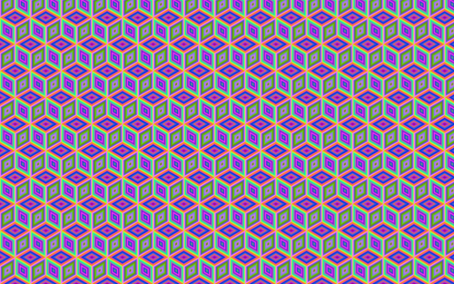 Fargerike kuber mønster