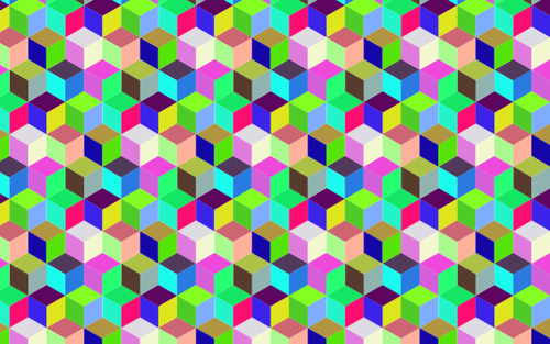 Prismatic kubussen patroon