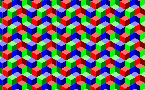 Patrón de colorido cubo