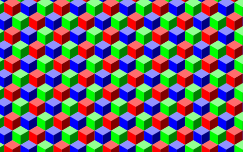 色付きの立方体の壁紙