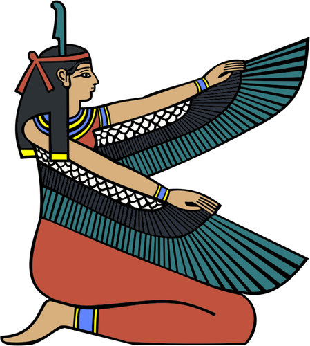 Egyptiske gudinnen Maat vektorgrafikk utklipp