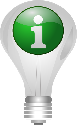 Glühbirne mit Symbol "Info"
