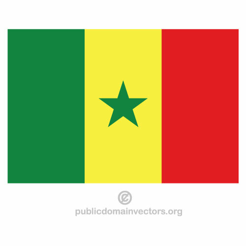 Vector Senegals flagg