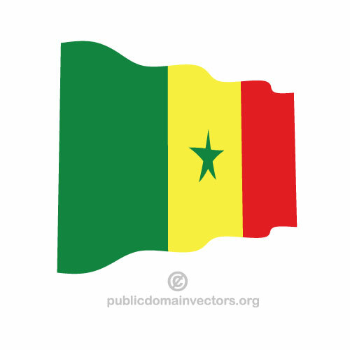Flaga wektor Republiki Senegalu