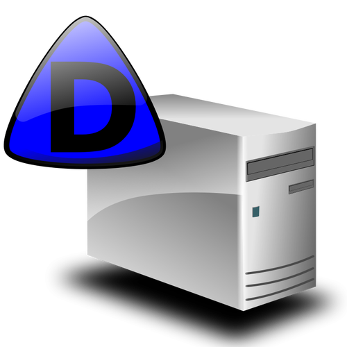 Obrázek vektorové ikony serveru domény