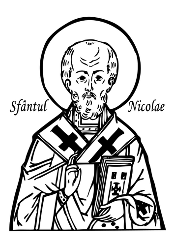 Святого Николая портрет векторное изображение