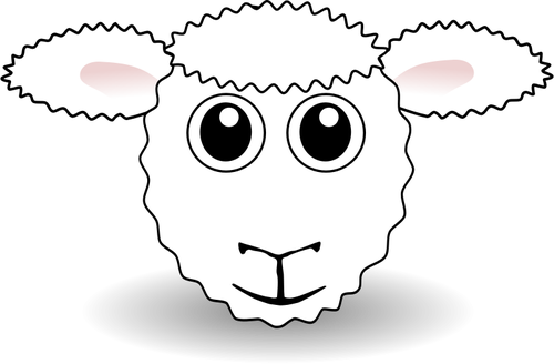 Vtipný ovce tvář vektorový obrázek