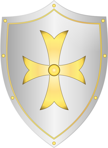 Classic medieval shield vector drawing