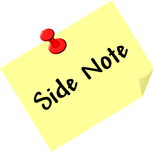 Side note vektor image