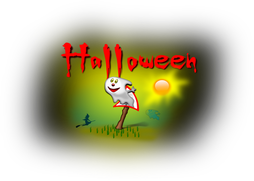 Halloween signpost vector illustration