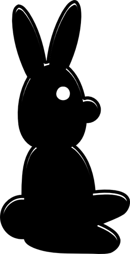 Vectorafbeeldingen silhouet van konijn