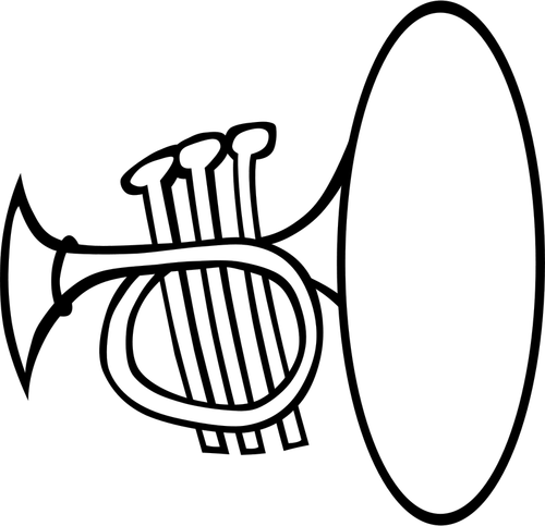 Vektorbild av en enkel trumpet