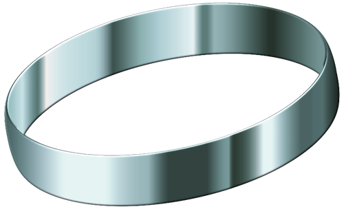 Zilveren ring vector afbeelding