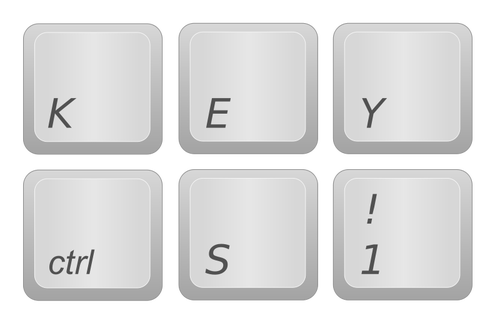 Datamaskinen keys vektor bilde