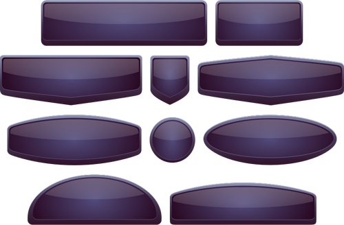 Vektor ClipArt av lila två skugga geometriska former
