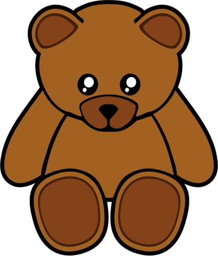 Ilustrasi vektor lucu boneka beruang menangis