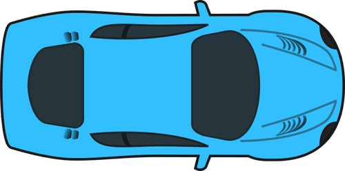 Ilustración de vector carreras azul coche