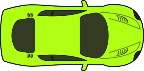 चमकीले हरे रंग रेसिंग कार वेक्टर चित्रण