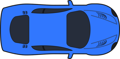 Koyu mavi araba vektör çizim yarış
