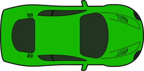 Ilustração em vetor verde corrida carro