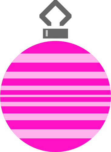 Stripy pink bauble