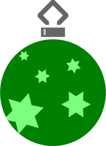 Green stars sulla sfera di Natale