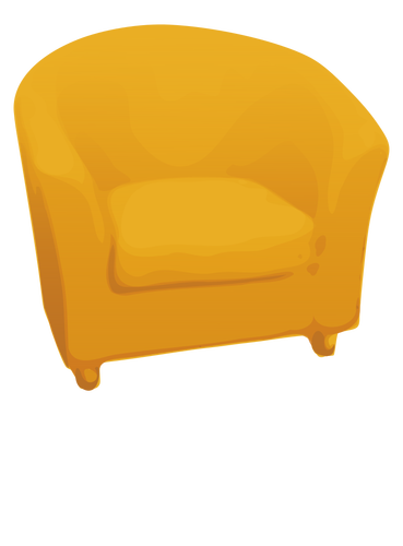 一个黄色的沙发