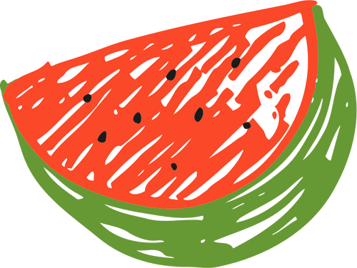 Skisserte vannmelon