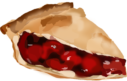 Cherry pie stykke