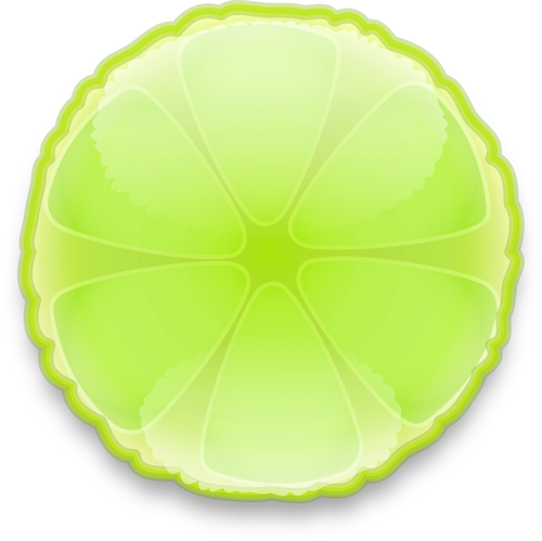 Irisan lemon hijau