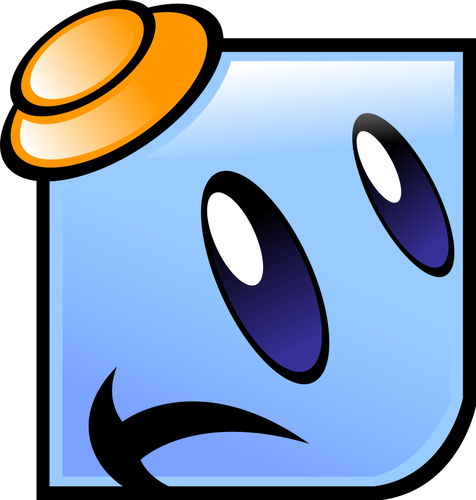 Emoji cuadrado triste