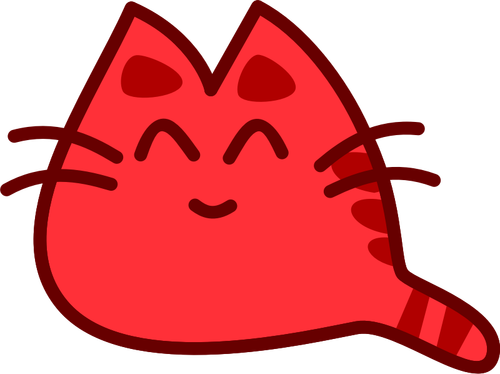 Gráficos vectoriales del gatito rojo