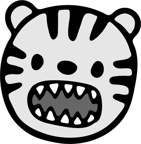Cara de dibujos animados de tigre