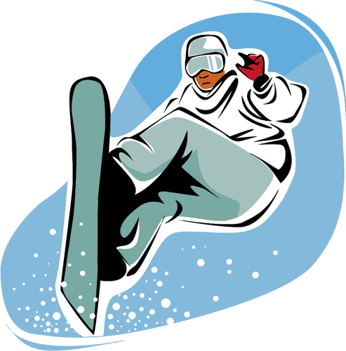 Laki-laki snowboarding