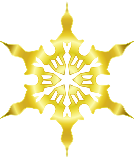 Ilustración de vector de escama de la nieve oro decoradas